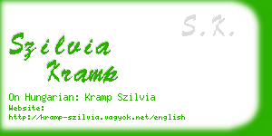 szilvia kramp business card